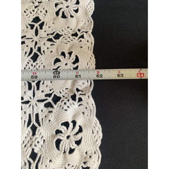 Vintage Handmade Crochet Lace Tablecloth 59x62 - Picture 8 of 11